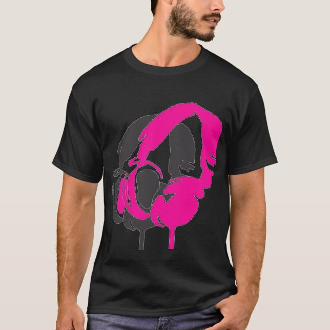 T-shirt écouteurs masculins (Devant)