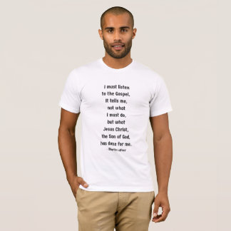 T-shirt Écoutez la chemise évangélique pour hommes