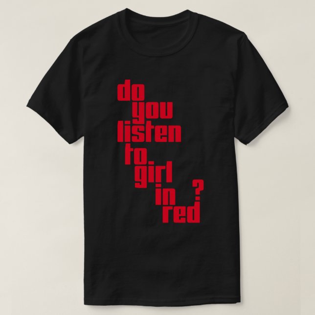 T-shirt Écoutez-Vous La Fille En Sac fourre-tout Rouge (Design devant)