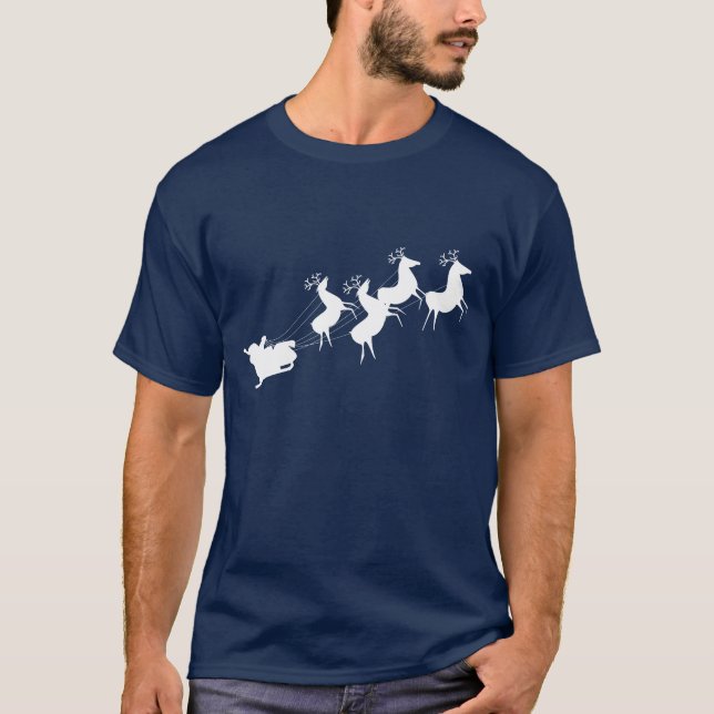 T-shirt Écran blanc Sants Sleigh Reinder (Devant)