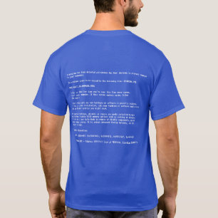 T-shirt Écran bleu de la mort - conception arrière