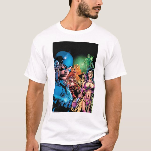 T-shirt Écran comique de nuit noir 2 - Couleur (Devant)