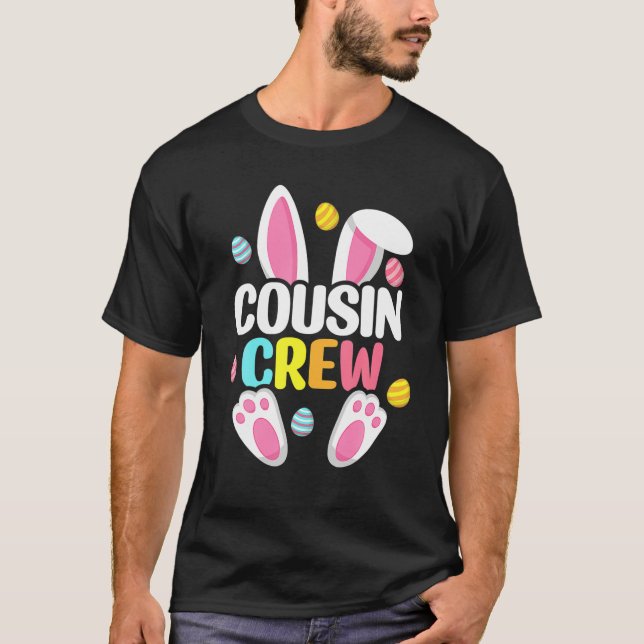 T-shirt Écran Cousin Famille de lapin de Pâques (Devant)