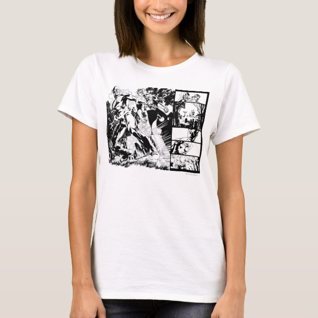 T-shirt Écran Flash et vert 2 (Devant)