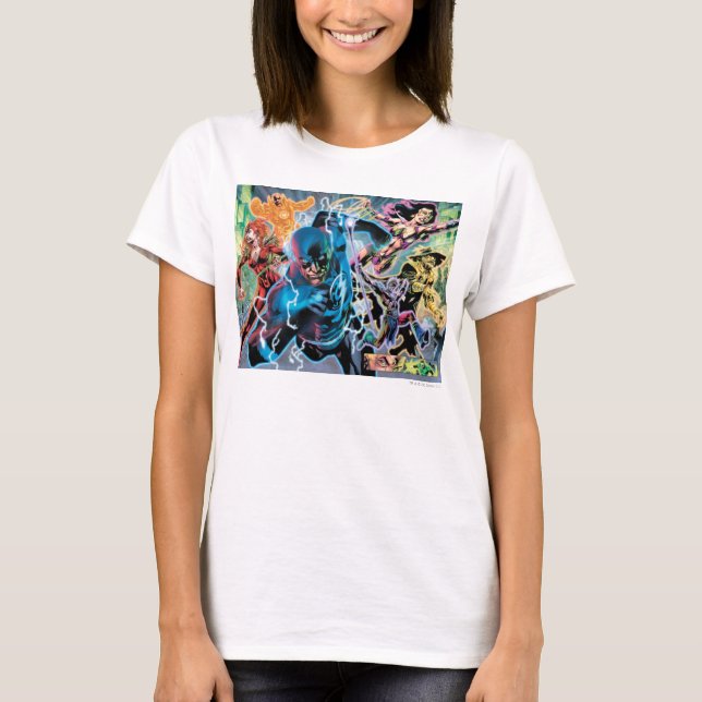 T-shirt Écran noir de nuit - Couleur (Devant)