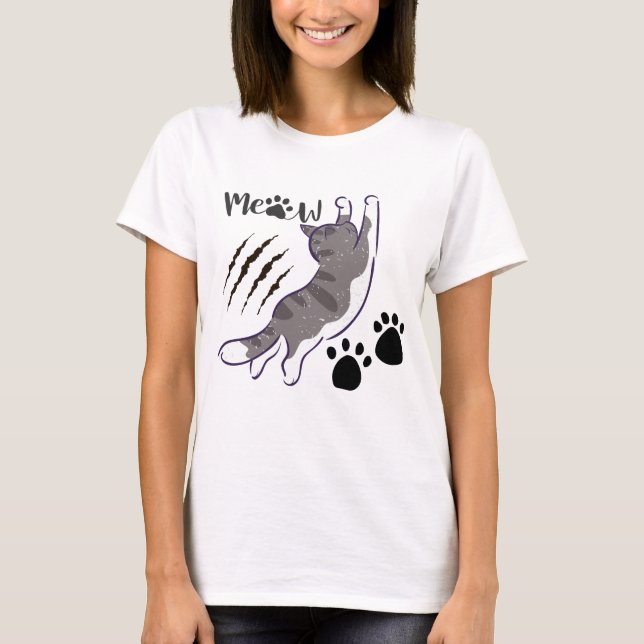 T-shirt Écrans d'altitude de chat et miaules (Devant)