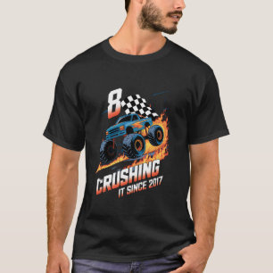 T-shirt Écraser depuis 2017 Anniversaire 8 ans Enfants T M