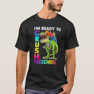 T-shirt Écraser Dinosaure Préscolaire Rex Retour À L'École