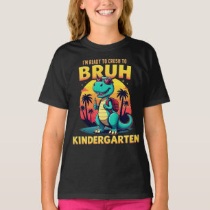 T-shirt Écraser la maternelle Retour à l'école Dinosaure T