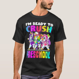 T-shirt Écraser Le Bassin De L'École Préscolaire Unicorne