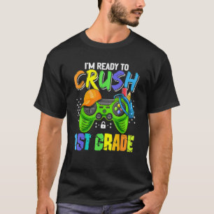 T-shirt Écraser le gamer déverrouillé de 1ère année Retour