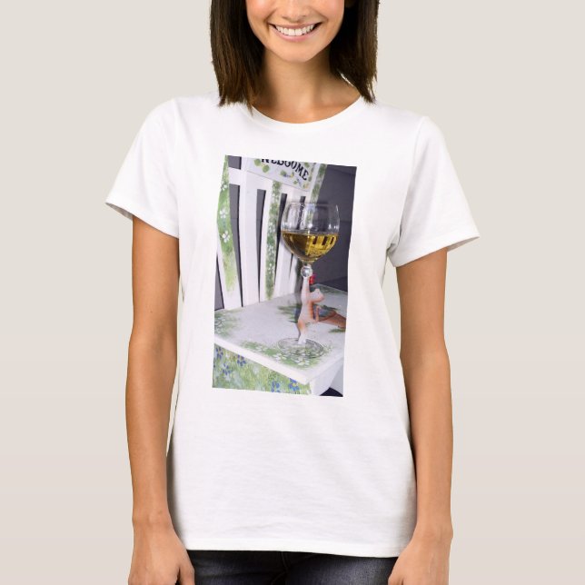 T-shirt Écrasez une tasse de vin (Devant)