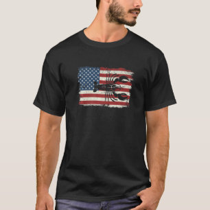 T-shirt Écrevisse Bouillante Écrevisse États-Unis Drapeau