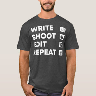 T-shirt Écrire le tir Modifier Répéter Vidéographe Premium