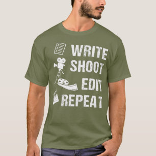 T-shirt Écrire un tir Modifier Répéter un film cinéaste _1