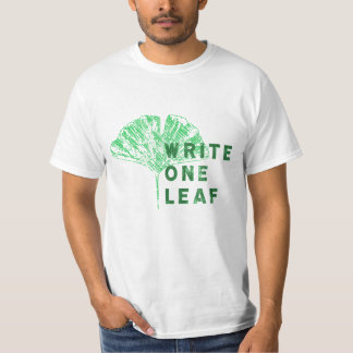 T-shirt Écrire une feuille Merch | Gingko