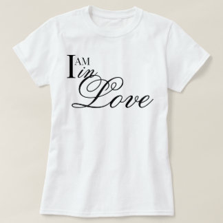 T-shirt Écrit chic Je SUIS Amoureux affirmation esthétique