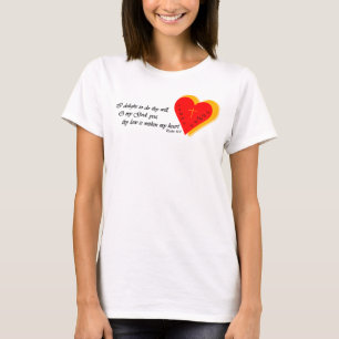 T-shirt Écrit sur mon coeur