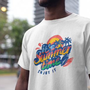 T-shirt Écriture À La Main D'Été