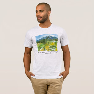 T-shirt Écriture biblique religieuse Montagnes de Nemehiah