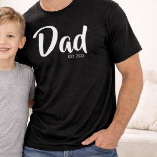 T-shirt Écriture blanche Papa établi