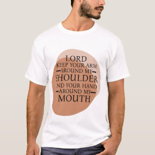 T-shirt Ecriture Chemise Seigneur Garder Bras Hommes