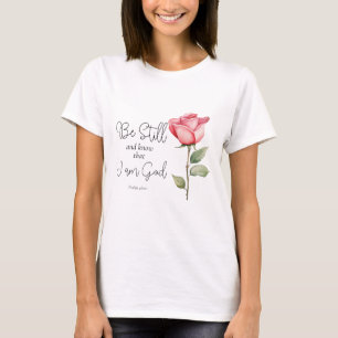 T-shirt Écriture Soyez toujours et Sachez que je suis Dieu