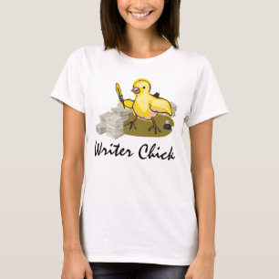 T-shirt Écrivain avec papier, plumes et encre