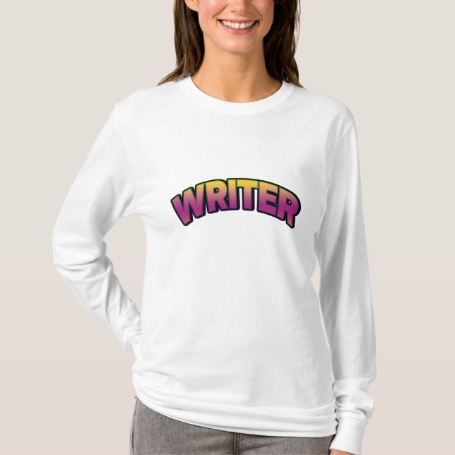T-shirt Écrivain coloré (Devant)