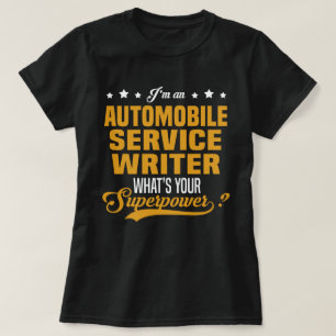 T-shirt Écrivain de service automobile