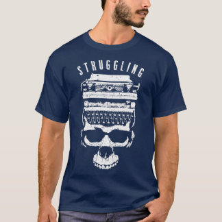 T-shirt Écrivain en difficulté Halloween Auteur Livres Typ