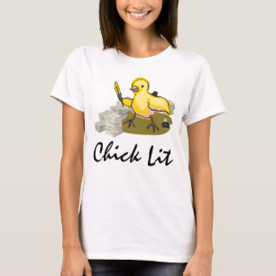 T-shirt Écrivain Lit avec papier et Quill Plume