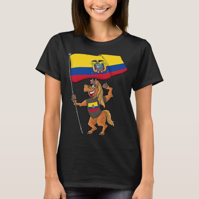 T-shirt Ecuador Fan Horse (Devant)