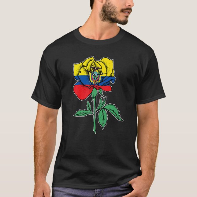 T-shirt Ecuador Rose Ecuador Ecuadorian (Devant)