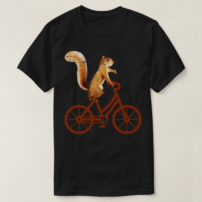 T-shirt Écureuil à vélo Écureuil (Design devant)
