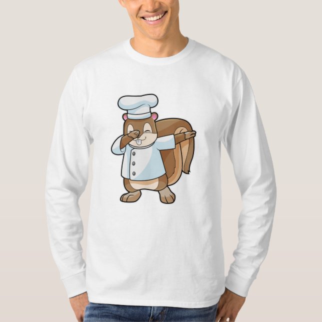 T-shirt Écureuil comme cuire avec tablier de Cuisine (Devant)