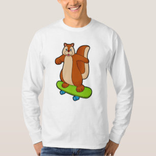 T-shirt Écureuil comme patineur avec skateboard