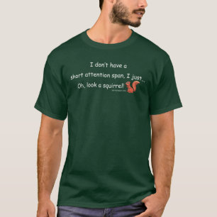 T-shirt Écureuil court de durée d'attention