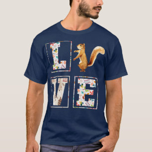 T-shirt Écureuil d'amour vintage