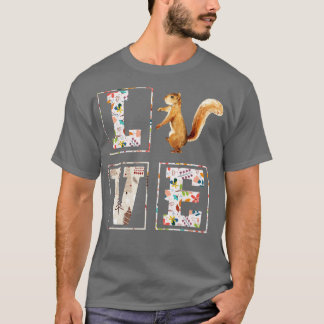 T-shirt Écureuil d'amour vintage