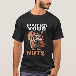 T-shirt Écureuil de baseball drôle amateur Protégez vos no