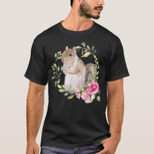 T-shirt Écureuil de fleurs