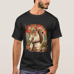T-shirt Écureuil de Judo Automne Arbre Taekwondo Arts Mart