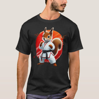 T-shirt Écureuil de karaté Combattant d'arts martiaux Judo