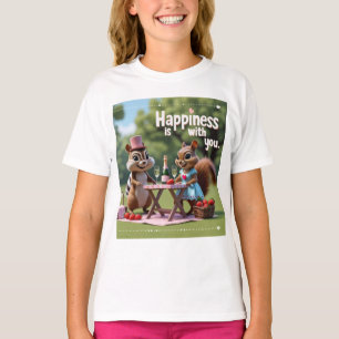 T-shirt Écureuil de l'amour de la Saint-Valentin