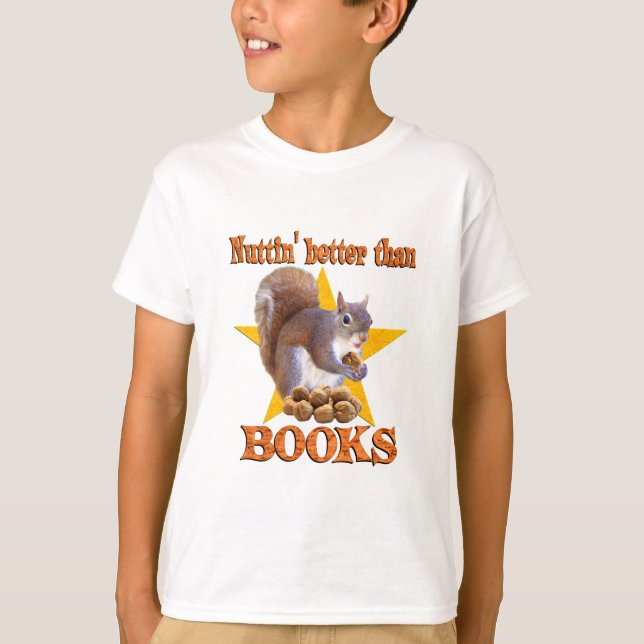 T-shirt Écureuil de livres (Devant)