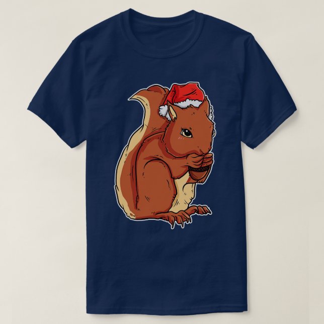 T-shirt Écureuil de Noël (Design devant)