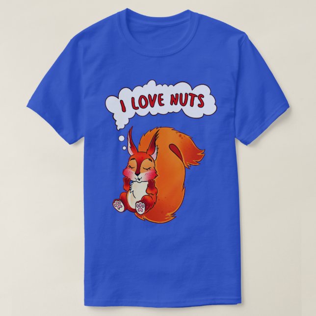 T-shirt Écureuil I Love Nuts (Design devant)