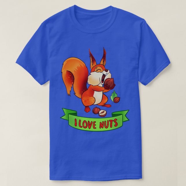 T-shirt Écureuil I Love Nuts 1 (Design devant)
