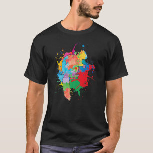 T-shirt Écureuil mignon Coloré Pop Couleur Splash Animal 1